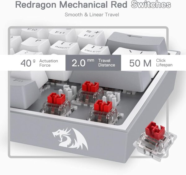 کیبورد گیمینگ ردراگون مدل K617 FIZZ - Image 2