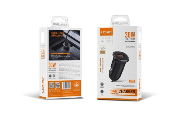 شارژر فندکی 30 وات الدینیو مدل C105 به همراه کابل USB-C - Image 7