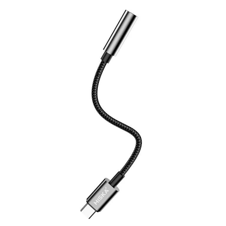 کابل تبدیل USB-C به AUX هیسکا مدل W22 طول 0.1 متر